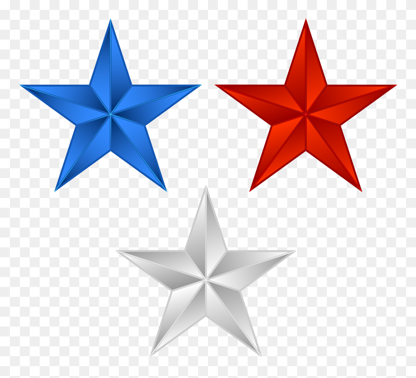 8000x7221 Of July Star Clipart, America Stars Png Clip Art Image - July Clipart