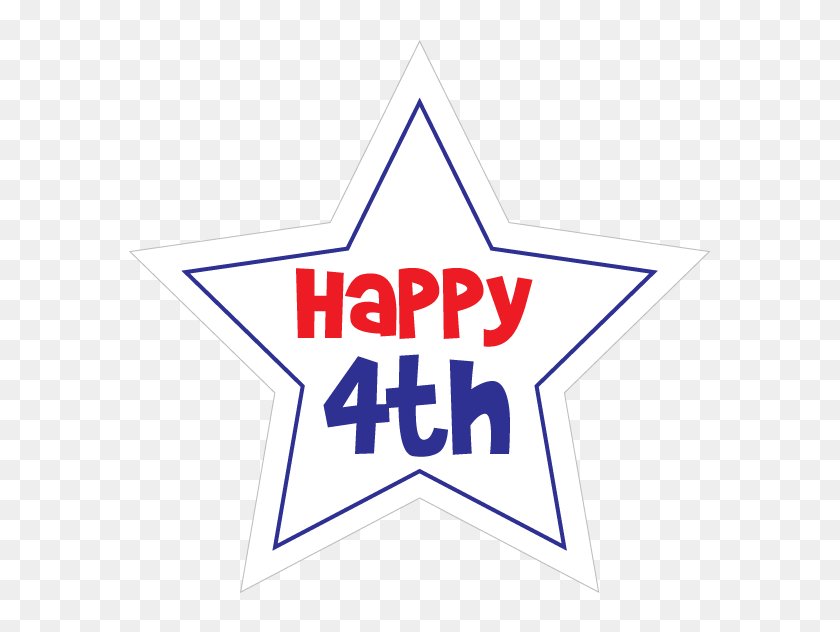 589x572 Of July Star Clipart Happy Of July - Happy 4th Of July PNG