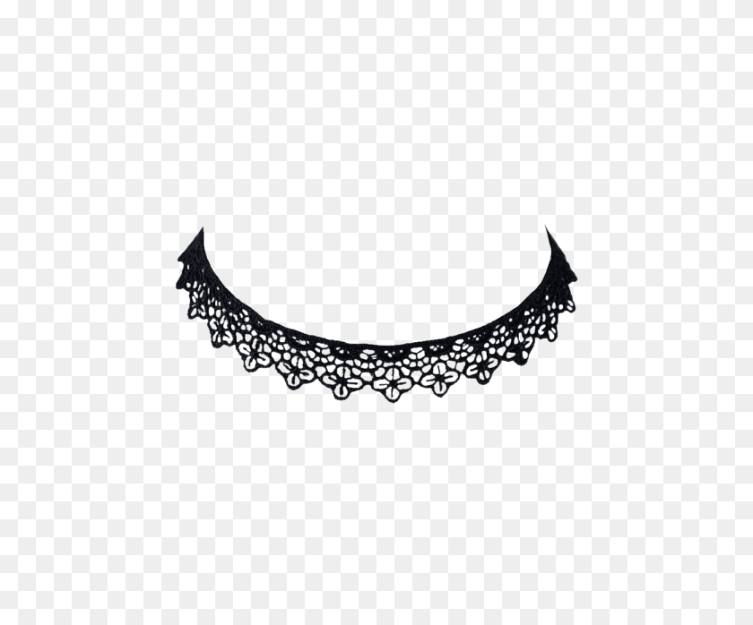 480x638 Off Concise Lace Floral Openwork Choker In Black - Black Lace PNG