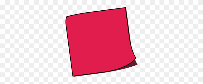 298x288 Off Red Sticky Note Clip Art - Post It Note Clipart
