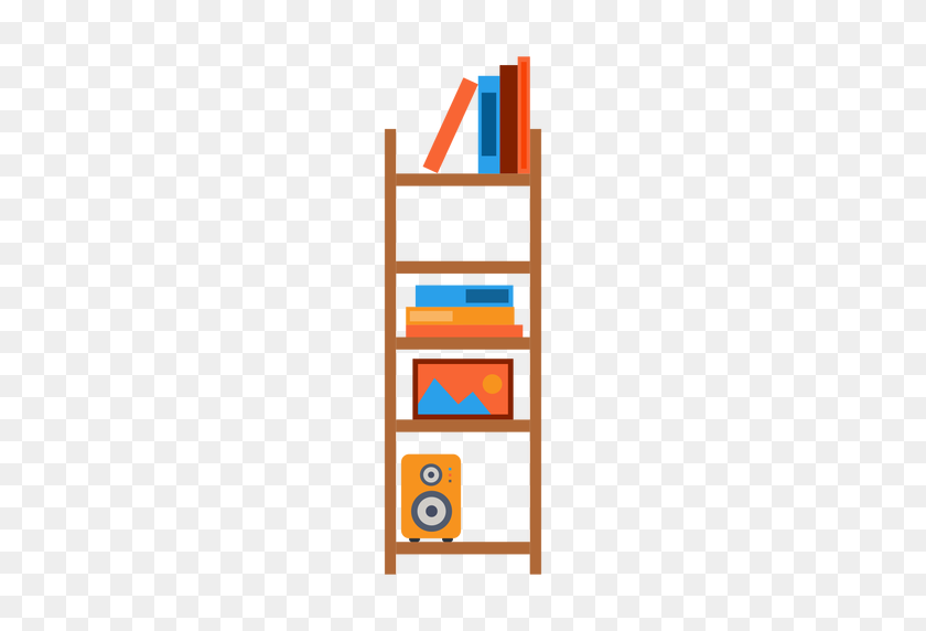 512x512 Office Bookshelf Illustration - Bookshelf PNG
