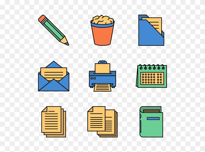 600x564 Office Supplies Free Icons - Office Supplies Clip Art