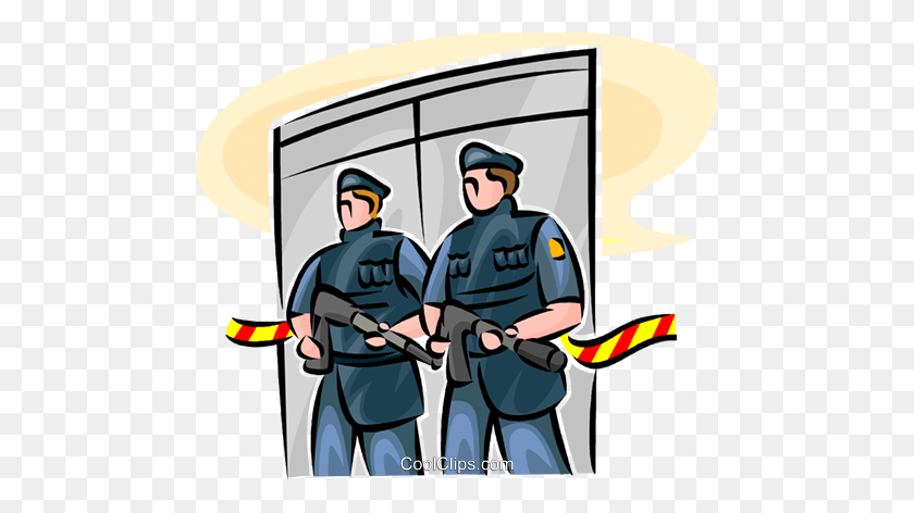 480x412 Officers Of The Law And Police Royalty Free Vector Clip Art - Police Clipart