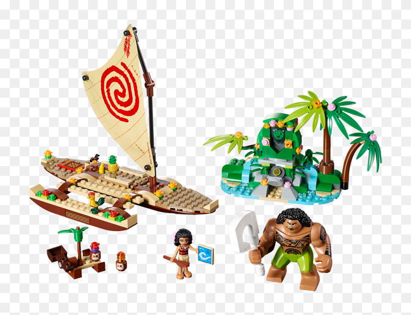 1000x750 Official Lego Malaysia Disney Moana's Ocean Voyage - Moana Maui PNG