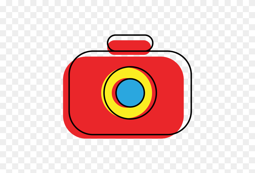 512x512 Offset Colorful Camera Icon - Camera Vector PNG