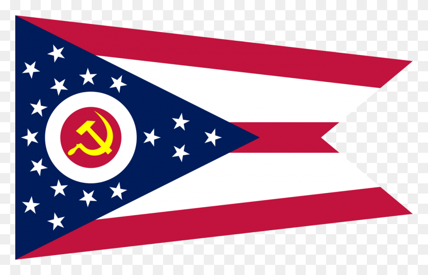 1280x788 Ohio Communist Flag - Communist Flag PNG