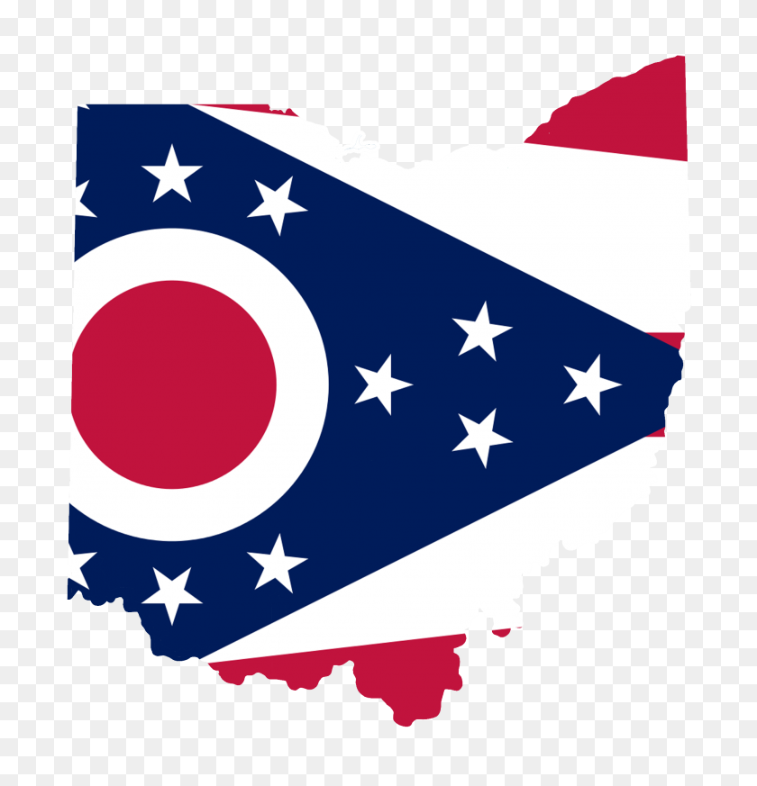 2000x2085 Ohio Flag Map Accurate - Ohio PNG