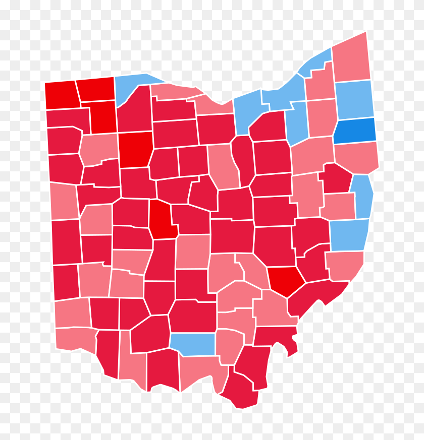719x813 Результаты Президентских Выборов В Огайо - Огайо Png
