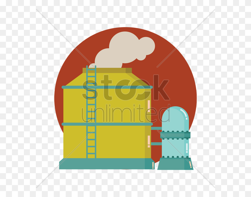 600x600 Oil Refinery Factory Vector Image - Oil Refinery Clipart
