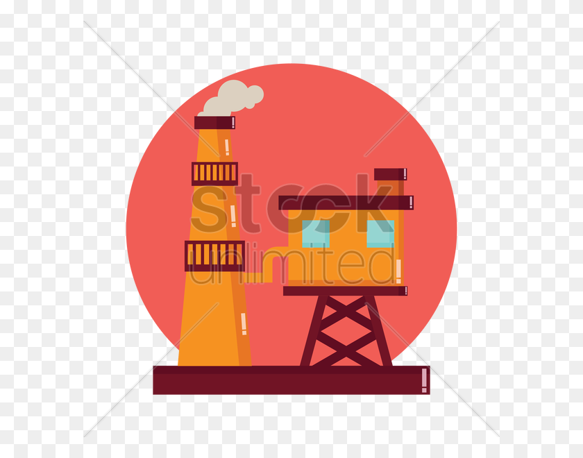 600x600 Oil Refinery Processing Plant Vector Image - Oil Refinery Clipart