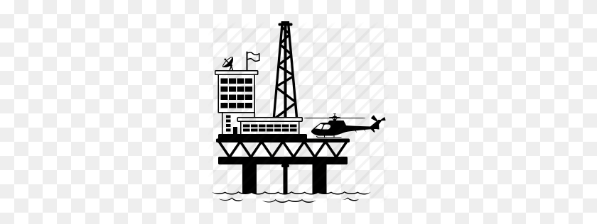 256x256 Oil Rig Clipart Oil Production - Oil Derrick Clipart