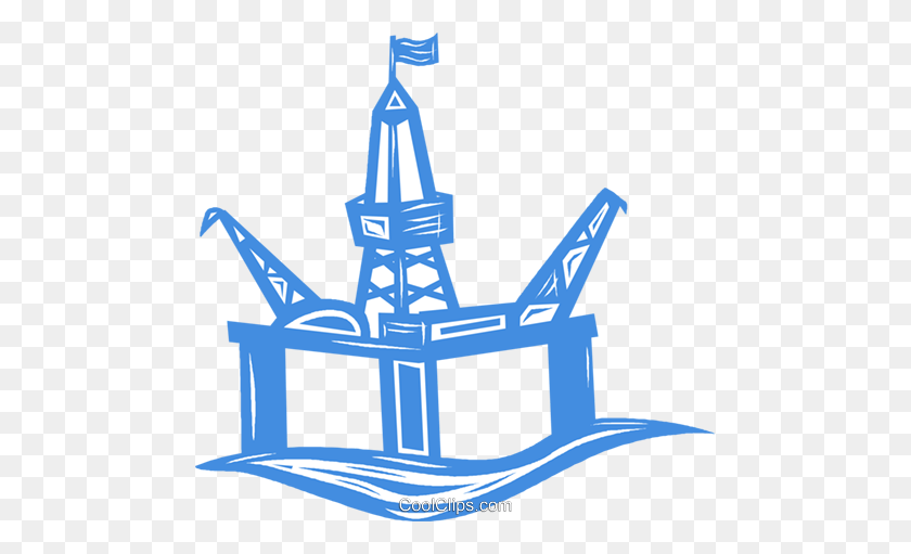 480x451 Нефтяная Вышка Роялти Бесплатно Векторные Иллюстрации - Нефтяная Скважина Клипарт