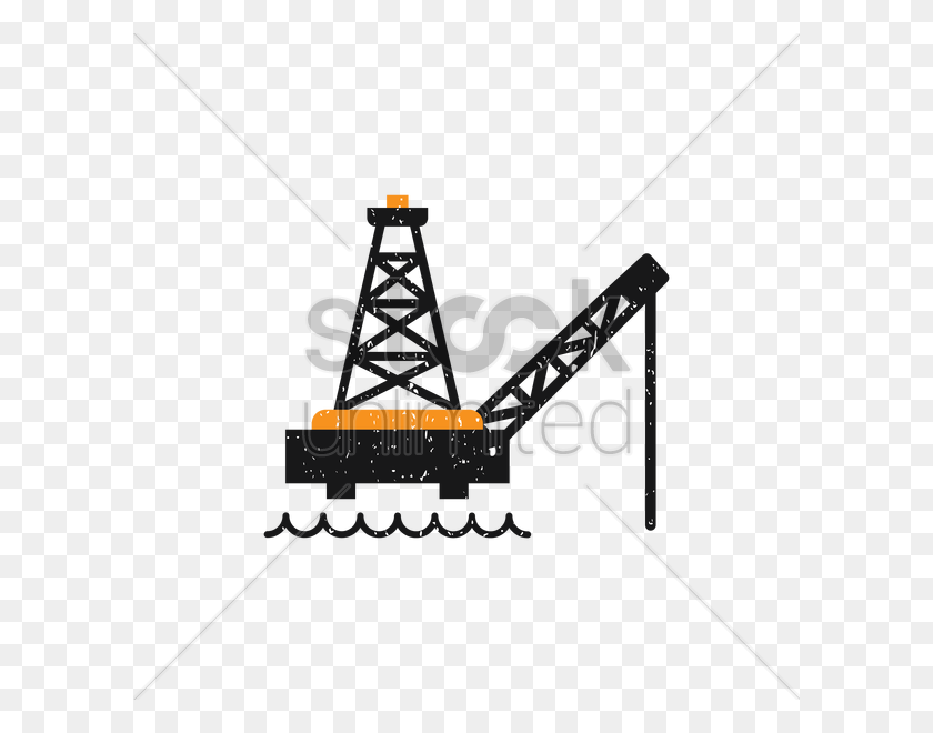 600x600 Oil Rig Vector Image - Oil Rig Clipart