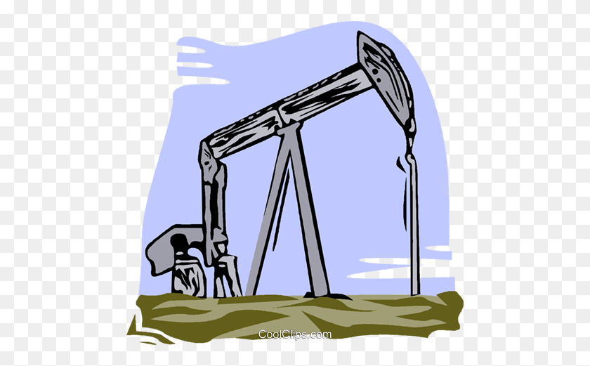 480x461 Oil Well Royalty Free Vector Clip Art Illustration - Oil Well Clipart