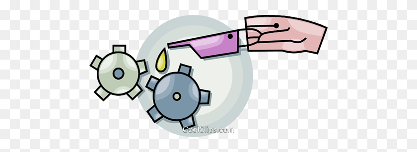 480x246 Oiling The Gears Royalty Free Vector Clip Art Illustration - Gears Clipart Free