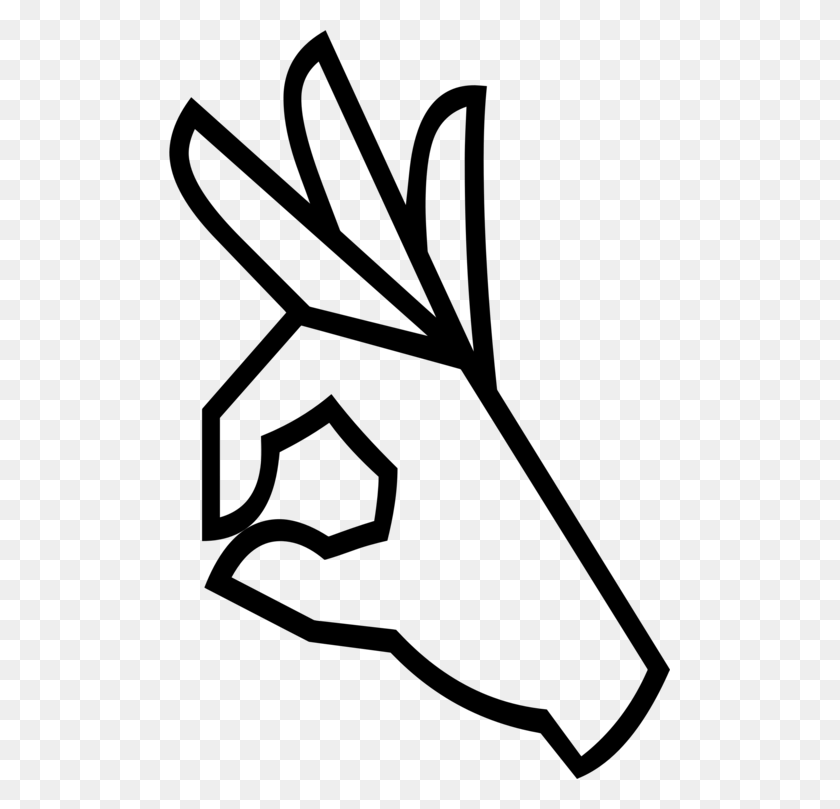 501x749 Ok Gesture Thumb Signal Hand - Signal Clipart