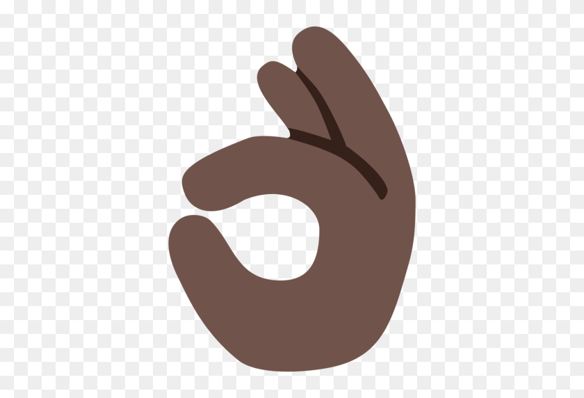 512x512 Ok Hand Dark Skin Tone Emoji - Ok Sign Emoji PNG