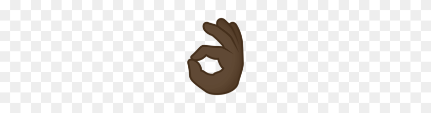 160x160 Ok Hand Dark Skin Tone Emoji On Emojione - Ok Sign Emoji PNG
