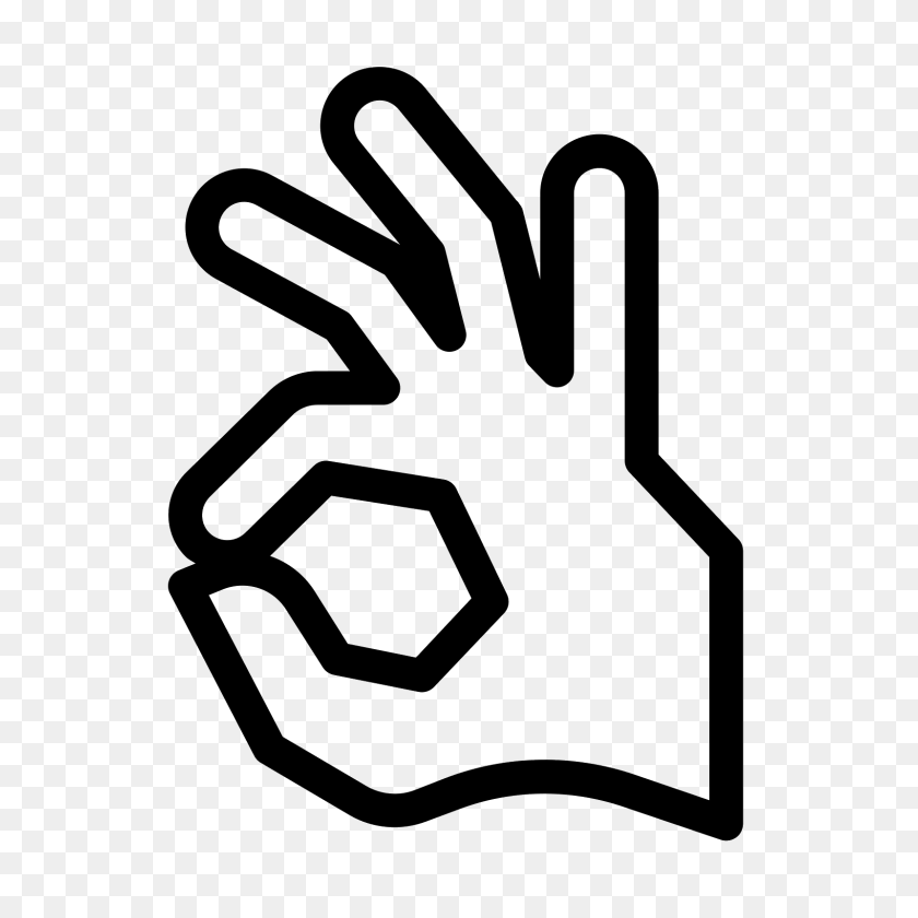 1600x1600 Ok Hand Icon - Pointer Finger PNG
