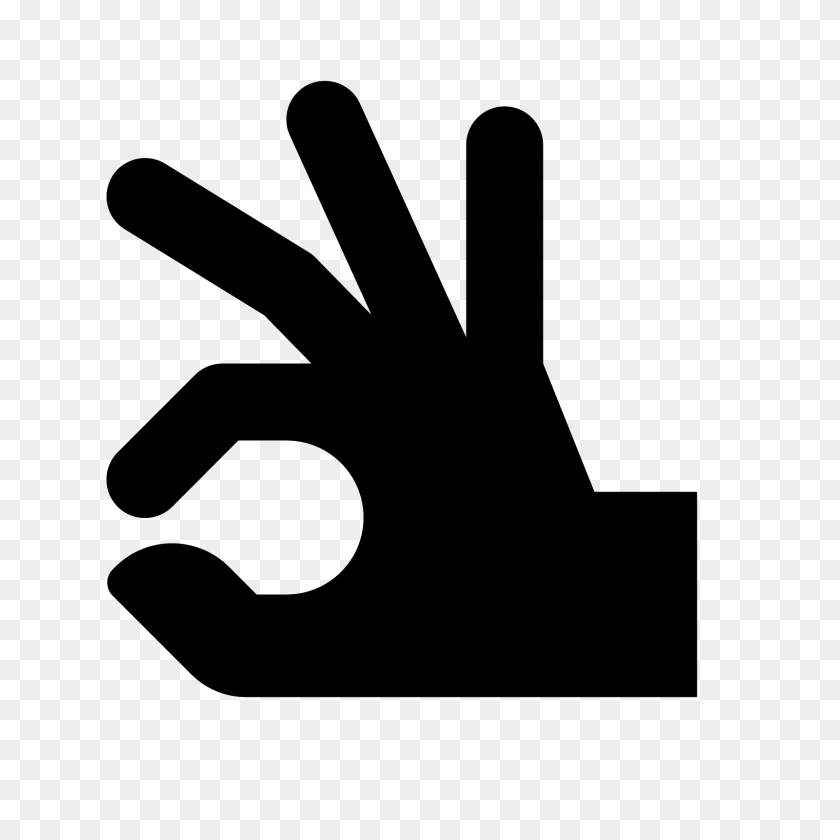 1600x1600 Ok Hand Icon - Ok Hand Sign PNG