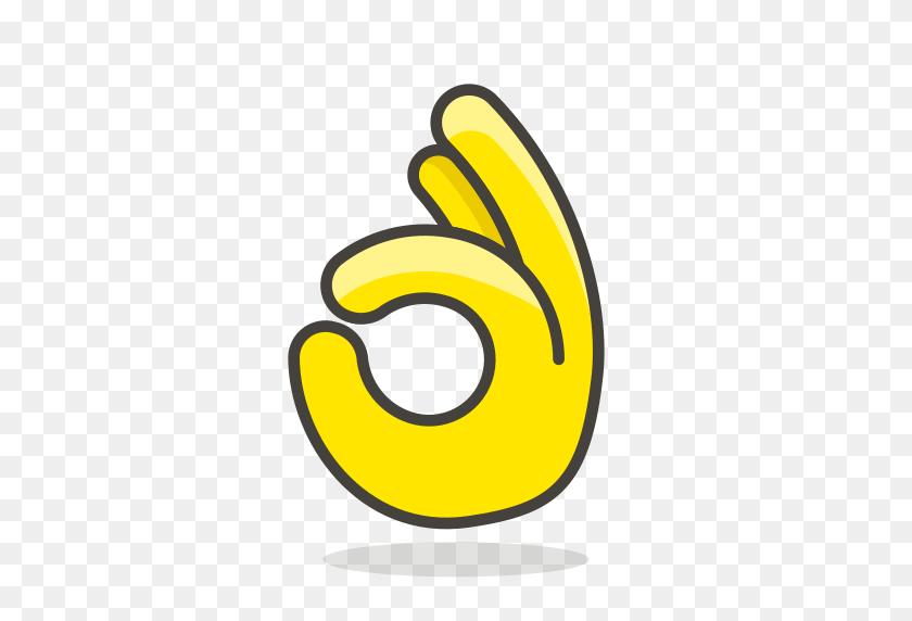 512x512 Ok, Icono De La Mano Free Of Free Vector Emoji - Ok Emoji Png