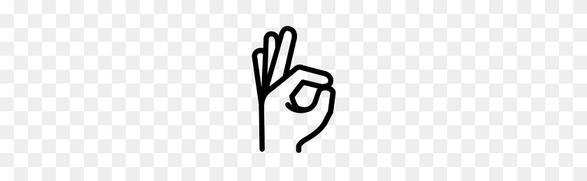 200x200 Ok Hand Icons Noun Project - Okay Hand Emoji PNG