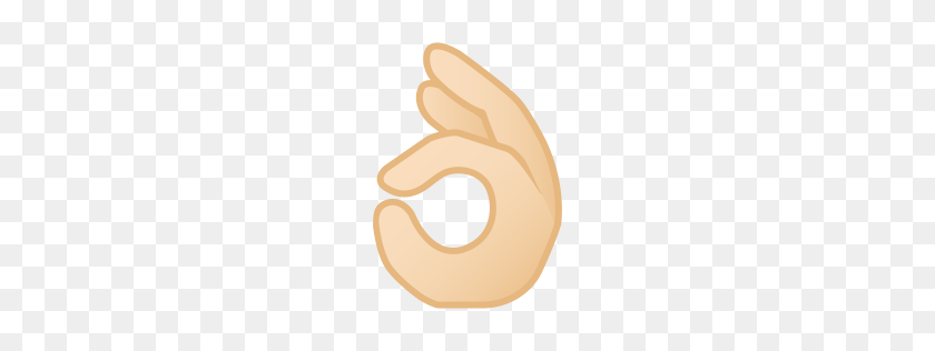 256x256 Ok Hand Light Skin Tone Icon Noto Emoji People Bodyparts Iconset - Ok Emoji PNG