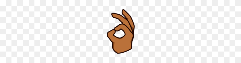 160x160 Ok Hand Medium Dark Skin Tone Emoji On Emojidex - Ok Hand PNG