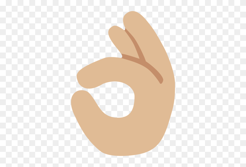 512x512 Ok Hand Medium Light Skin Tone Emoji - Ok Hand Emoji PNG