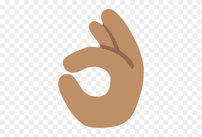 512x512 Ok Hand Medium Skin Tone Emoji - Ok Sign Emoji PNG