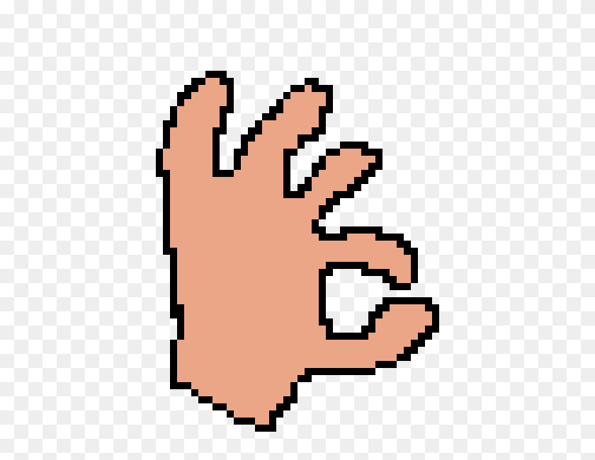 540x590 Ok Hand Pixel Art Maker - Ok Hand PNG