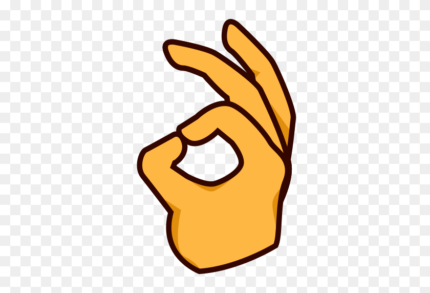 512x512 Ok Hand Sign Emoji Для Facebook, Электронная Почта Sms Id Emoji - Ok Hand Emoji Png