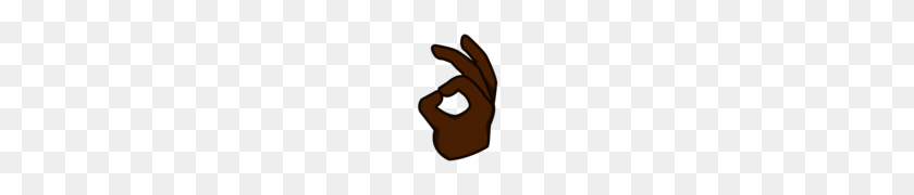 120x120 Ok Hand Sign With Black Skin Tone Emoji - Okay Hand Emoji PNG
