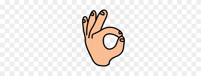 260x260 Ok Sign Clipart - Okay Hand Emoji PNG