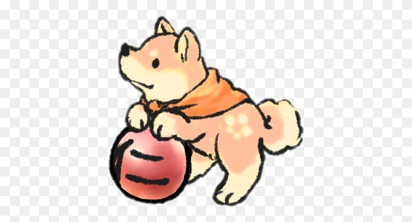 402x393 Okami Chibi Shiba Inu Dog Cute Anime Game - Shiba Inu PNG
