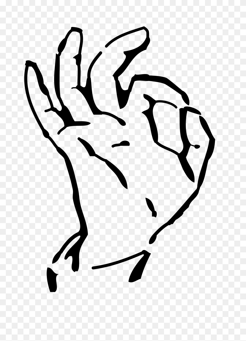 2000x2828 Okay Hand Gesture - Ok Hand PNG