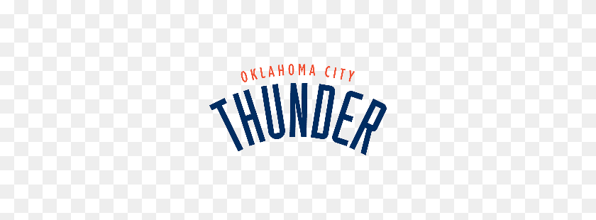 250x250 Oklahoma City Thunder Wordmark Logotipo De Deportes Logotipo De La Historia - Thunder Logo Png