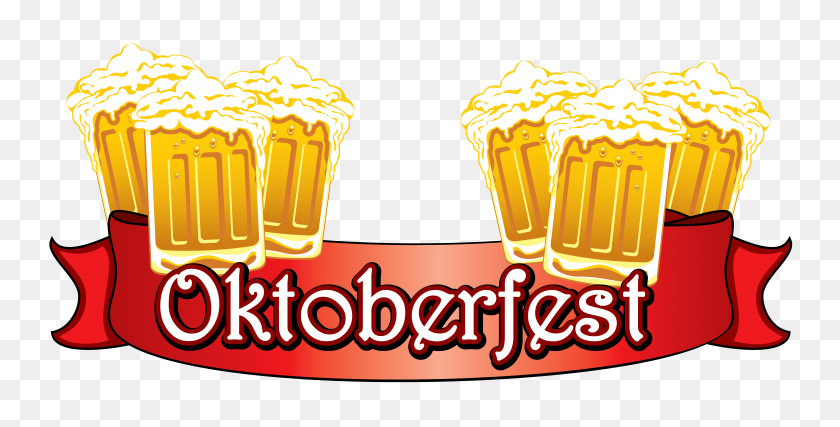 6286x2960 Oktoberfest Red Banner With Beers Png Clipart Gallery - Oktoberfest Clip Art