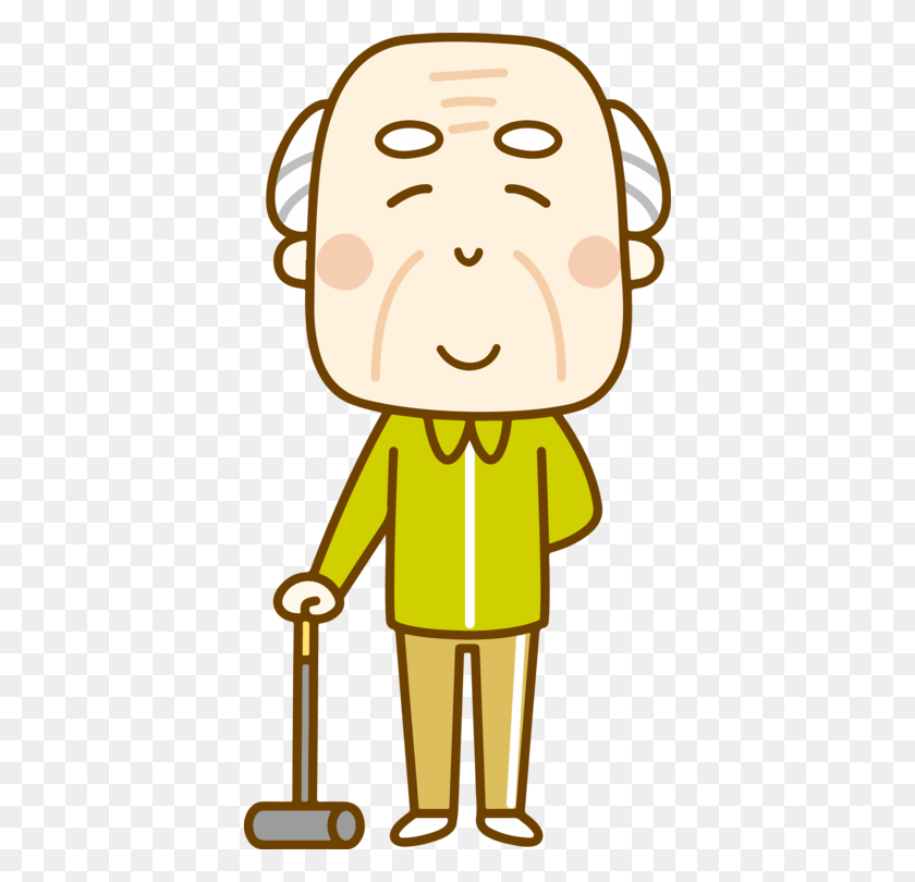 392x750 Old Age Home Grandparent Cartoon Family - Old Age Clipart