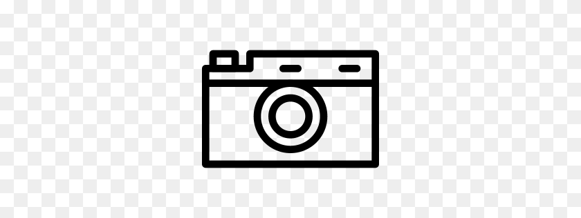 256x256 Старый Значок Камеры Линия Набор Иконок Разум - Старая Камера Png
