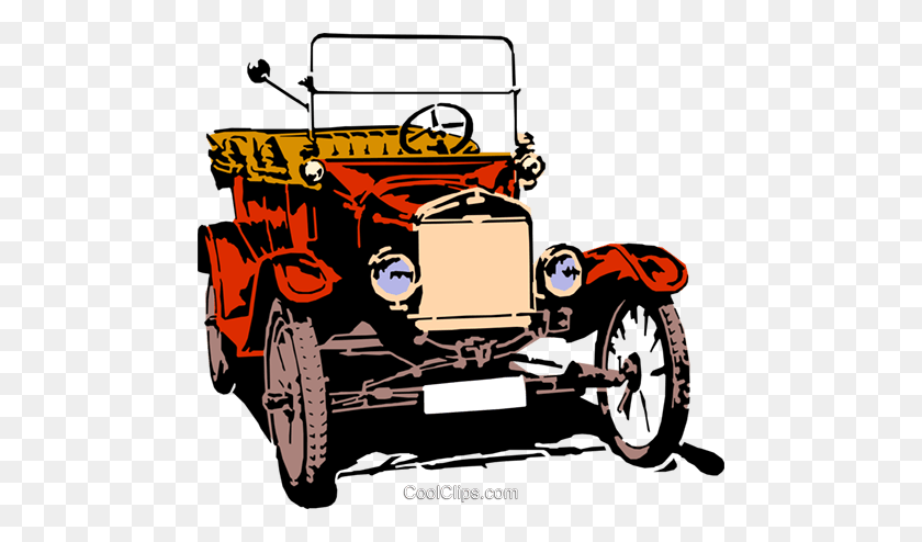 480x434 Старый Автомобиль Роялти Бесплатно Векторные Иллюстрации - Старый Автомобиль Клипарт