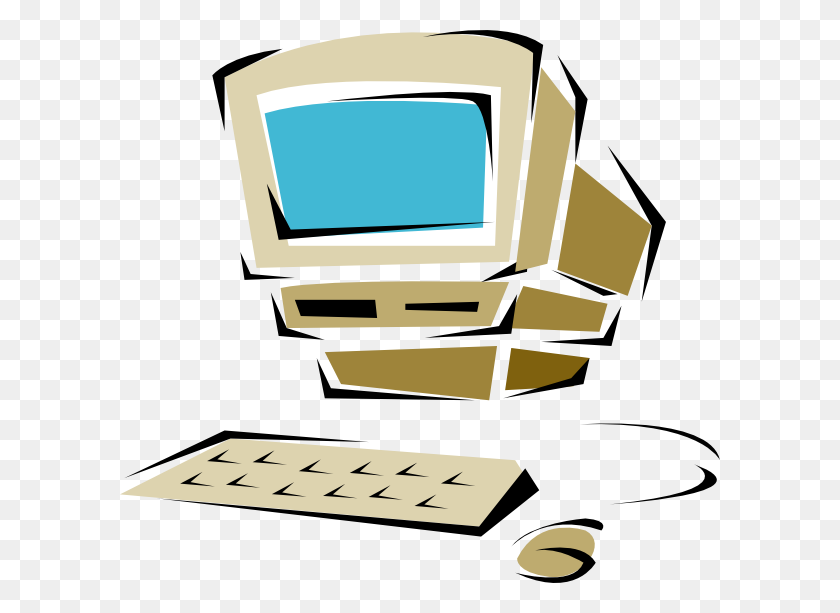 600x553 Old Computer Clip Art - Old Computer Clipart