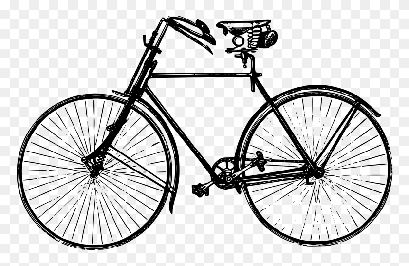 2400x1498 Old Fashioned Bike Icons Png - Cycle PNG