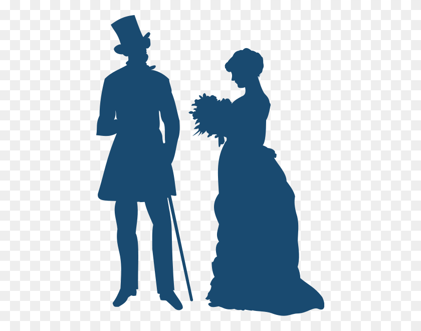 455x600 Old Fashioned Couple Clipart - Old Fashioned Clip Art