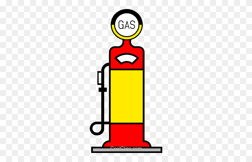 242x480 Old Fashioned Gas Pump Royalty Free Vector Clip Art Illustration - Pump Clipart