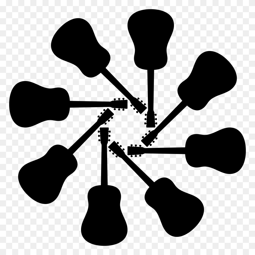 2284x2284 Old Fashioned Guitar Silhouette Design Icons Png - Guitar Silhouette PNG