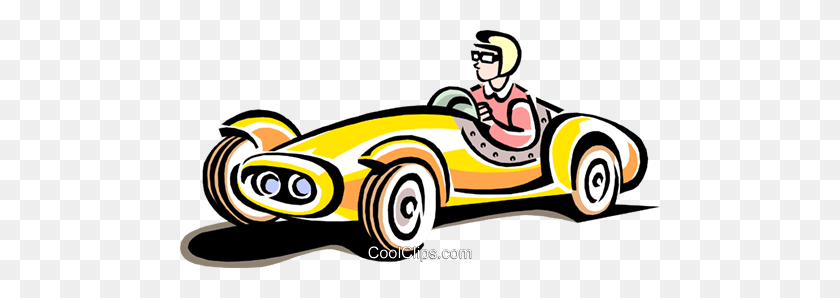 480x238 Old Fashioned Racecar Royalty Free Vector Clip Art Illustration - Race Car Clipart