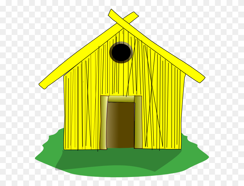 600x579 Old House Clipart Straw Hut - Small House Clipart