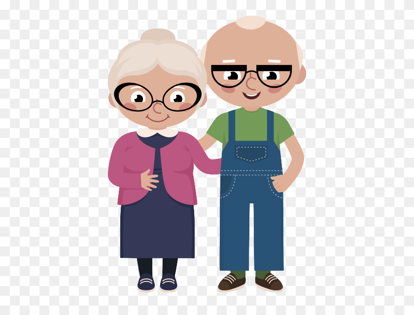 406x579 Old Married Couple Png Perth Landfinder - Couple PNG