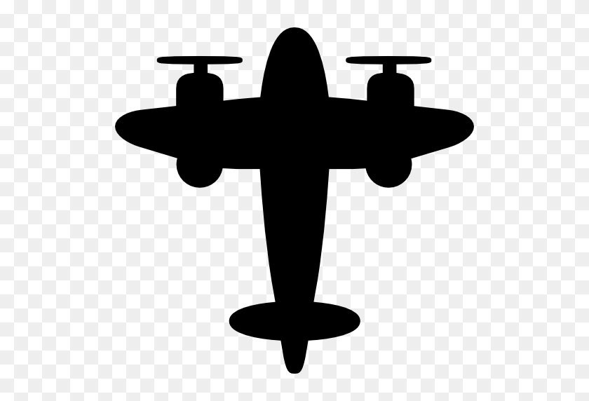 512x512 Old Plane With Two Helix - Airplane Icon PNG